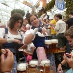 Beer ladies doing their at Oktoberfest