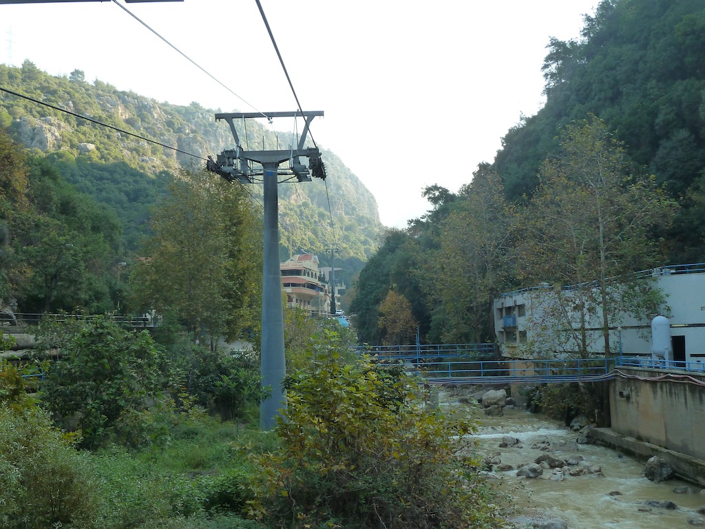 Cable car in Jeita Grotto