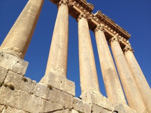 Columns close up