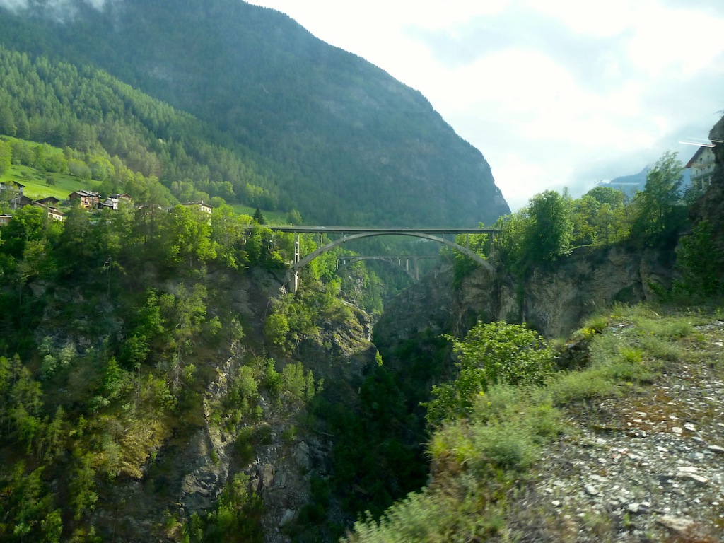 Train through the alps